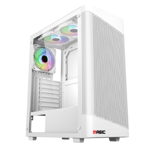 CASE MAGIC GM-02 WHITE CÓ SẴN 3 FAN (ATX)